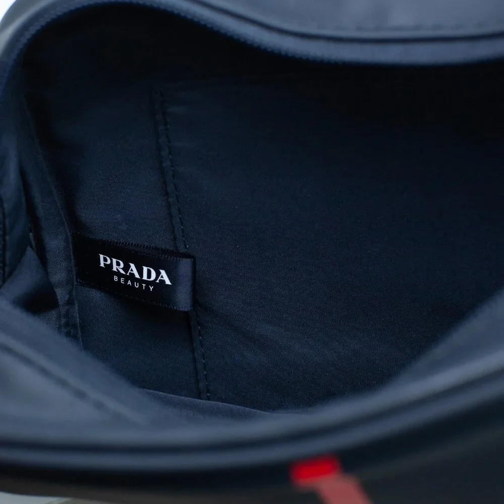 Prada Beauty Luna Rossa Ocean Navy Toiletry Bag Dopp Kit Travel Pouch Authentic